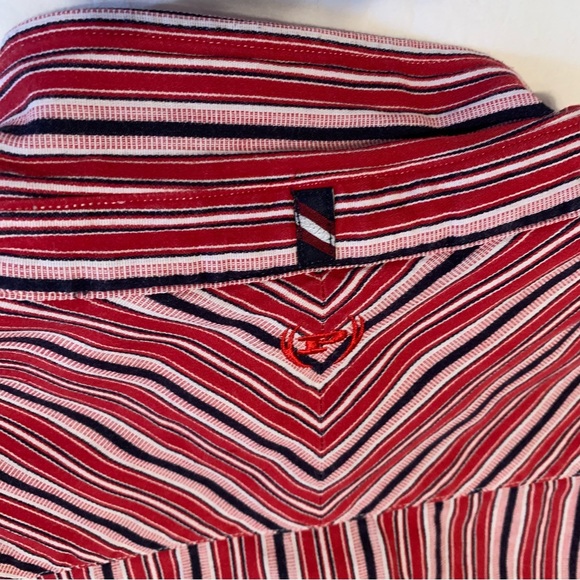 PHAT FARM VINTAGE 90s Y2K RED WHITE STRIPE LONG SLEEVE BUTTON DOWN SHIRT. SzXL - Picture 4 of 7